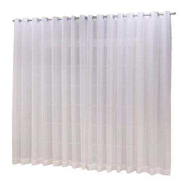 Imagem de Cortina linho tecido 2,80x2,50 Para Varão Simples - Ludatex, Palha
