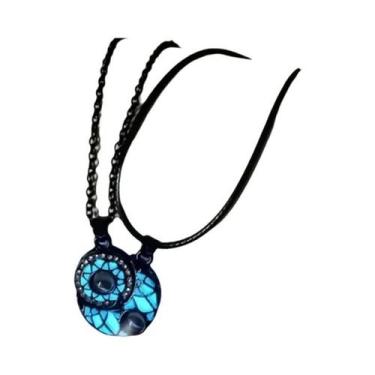 Imagem de Colares De Casal Sol E Lua Brilhantes Com 100 Idiomas Eu Te Amo  Joia 