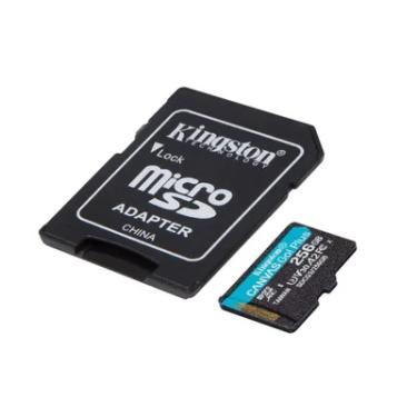 Imagem de Cartão De Memoria, 256GB Micro Sd Cl10 170mb/s Canvas Go Plus Sdcg3/256GB Kingston.