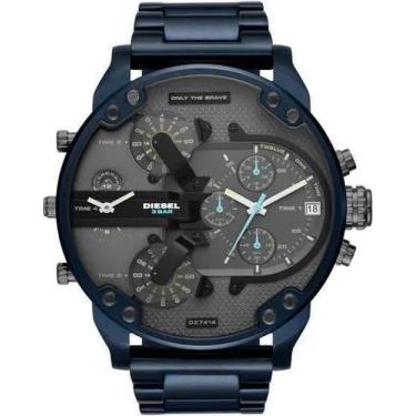 Imagem de Relógio Masculino Diesel Dz7414 Azul Mr. Daddy Aço Inox - Clique Compr