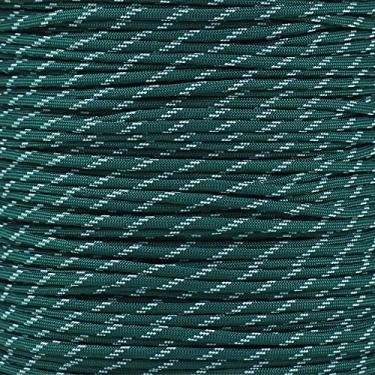 Imagem de PARACORD PLANET Traçadores que brilham no escuro Paracord/Paraquedas de 250 kg – Tipo III 250 kg de resistência à tração para cabo (traçadores de brilho verde escuro, carretel de 300 pés)