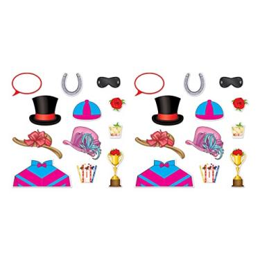 Imagem de Beistle Placas divertidas para corridas de cavalos, 24 peças Derby Day Decorations, 10 cm - 38,7 cm, multicoloridas