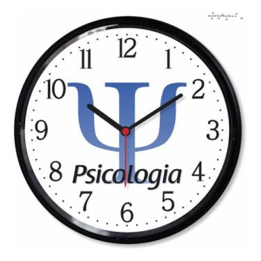Imagem de Relogio Parede Psicologia Simbolo Decoracao Clinica Presente Branco -