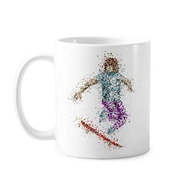 Imagem de Esqui Ilustração Estilo Desenho Caneca Cerâmica Cerâmica Xícara de Porcelana Louça