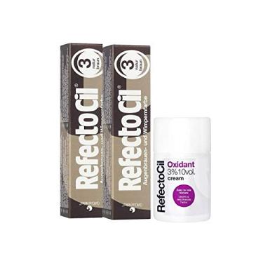 Imagem de Kit Refectocil 2 Tinta + 1 Oxidante Creme Nº3 Castanho Natural