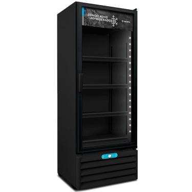 Imagem de Refrigerador Vertical Metalfrio 509 Litros VF55AH, Dupla Ação, Porta de Vidro, Preto