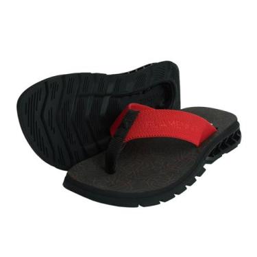 Imagem de Chinelo Sandalia Kenner Rakka Flamengo Vermelho E Preto