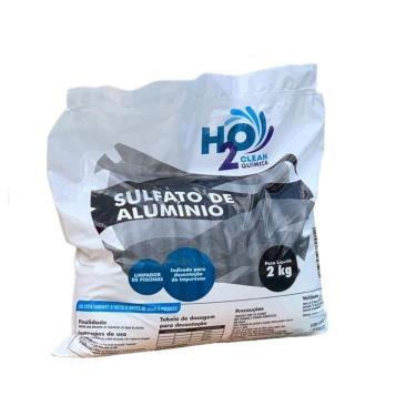 Imagem de Limpador Piscina Sulfato Alumínio 1 Unidade 2Kg H2O Clean