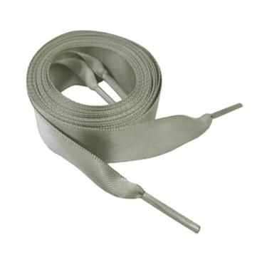 Imagem de Flat Satin Ribbon Shoelaces Laces For Sneaker Sport Shoes(Color:Grey,Size:100cm)