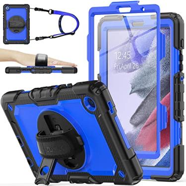 Imagem de SEYMAC stock Capa para Samsung Galaxy Tab A7 Lite de 21 cm com protetor de tela para lápis [alça de mão giratória 360] e suporte, capa à prova de quedas para Samsung A7 Lite 2021 SM-T220/T225/T227,