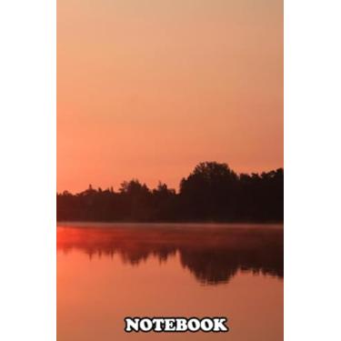 Imagem de Notebook: The Sun Rising Over The Still Waters Of A River , Journal for Writing, College Ruled Size 6" x 9", 110 Pages