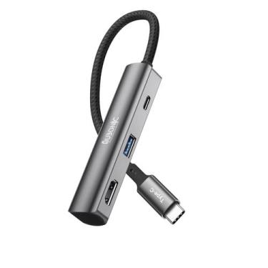 Imagem de Hubonic Hub Adaptador USB Type C 3.0 da Hubonic com 3 Portas HDMI 4K P