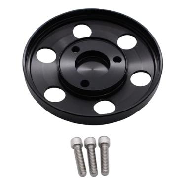 Imagem de 1 peça de capa de embreagem de ar condicionado SHLPDFM preta com parafusos de 3,8 cm de centro a centro serve para compressor Sanden 508