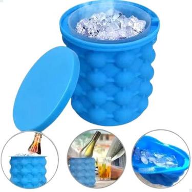 Imagem de Balde Forma Gelo Silicone Ice Magic 120 Cubos Prático - TOP RIO