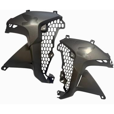 Imagem de Carenagem Lateral para Moto XRE 300 Plástico ABS Design Colmeia Preto Par Paramotos