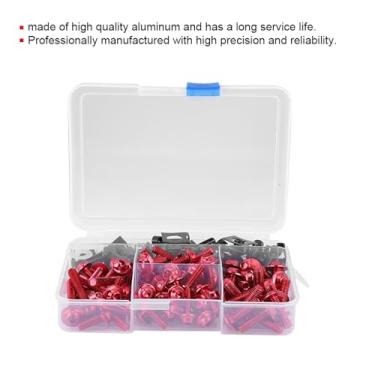 Imagem de Parafusos Universais de Motocicleta Kit de Parafusos de Carenagem M5 M6 para Sportbikes (Vermelho)