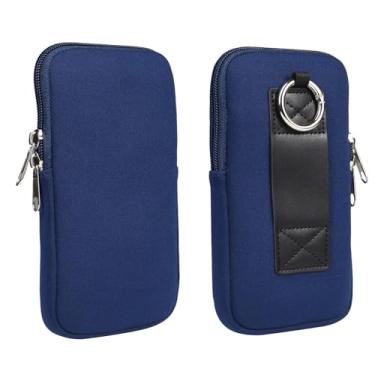 Imagem de Capa de neoprene para celular com zíper bolsa para celular compatível com iPhone 16 Pro Max/Galaxy S24 Ultra / S24 FE / A16 A35 / Pixel 9 Pro XL/BLU View 5 / OnePlus 13 12R / TCL 50 XE