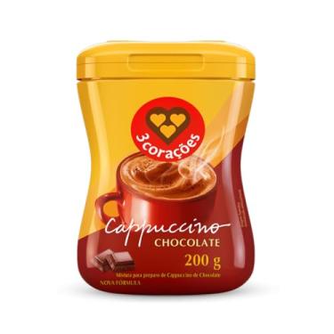 Imagem de 3 Corações Cappuccino Sabor Chocolate, 200g