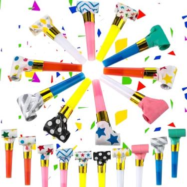 Imagem de 20 peças de sopradores de barulho divertidos para festas de aniversário, barulhos de festa de ano novo, para festas de aniversário de 2022, artigos de festa de aniversário