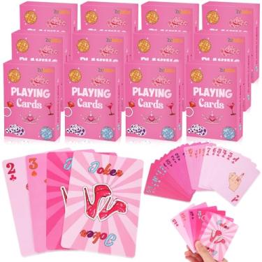 Imagem de Zubebe 12 Pack Pink Playing Card Bulk Nertz Card Game Bridesmaid Proposal Gifts Cute Deck of Cards Standard Playing Decks Pink Party Supplies for Girl Women Bachelorette Party Wedding Game