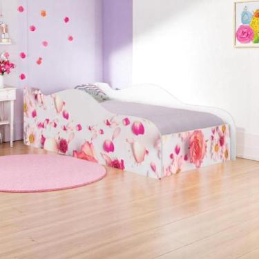 Imagem de Mini Cama Fun Rosas Infantil Com Colchão - Kids Mobili