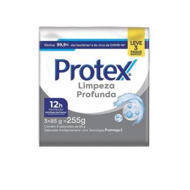 Imagem de Sabonete em Barra Protex Antibacteriano Limpeza Profunda 85g Cada Leve