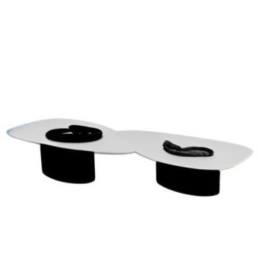 Imagem de Jogo de Mesa de centro Organica catifa 120x80cm Branca - Modelar Art