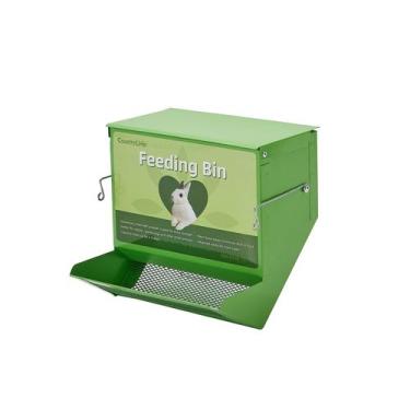 Imagem de Alimentador de metal para animais pequenos CountyLivin com tampa para 