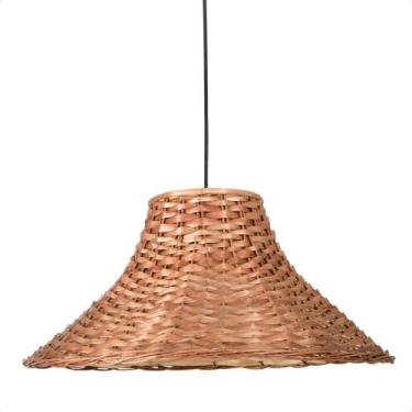 Imagem de Lustre Pendente Blumenau Bali Chapéu Vime E27 Bivolt - BLUMENAU ILUMIN