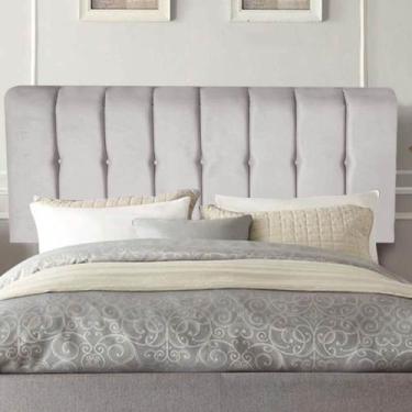 Imagem de Painel Estofada Kiara 140cm Casal Box Quarto Suede Cinza Claro - Gat M