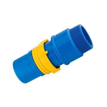Imagem de Conexão Adaptador Macho Engate Roscável 3 Pol. Azul Pvc - VIQUA