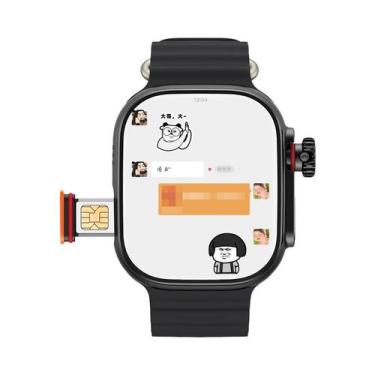 Imagem de Smartwatch Ultra Inteligente Android 9.0 Com Rede 4G, Câmera Rotativa,