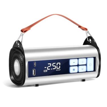 Imagem de Auxiliador de Partida e Compressor de Ar Digital Portátil, 12000mAh, 12V, com LED, Visor LCD, para Carro e Moto, Bateria Recarregável, 500A Corrente