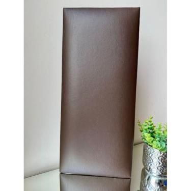 Imagem de Cabeceira Estofada Modular 45x20cm com Fita Dupla Face – Painel Decorativo para Cama Box Casal/Queen/King – Suede Premium(MARROM COURINO,9)