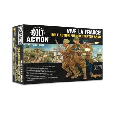 Imagem de Warlord Bolt Action French Army Starter Army 1:56 Tabletop Miniatures - Plastic Paintable Miniature WWII Soldiers Set, Unpainted Table Top 28mm Military Minifigures for Adults - Gaming Figurines Pack
