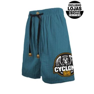 Imagem de Bermuda Cyclone Veludo Relax Prayer V26, Petróleo, GG