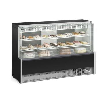 Imagem de Vitrine Refrigerada Dupla Função 1,75M Preta GPEA-175R Gelopar 110v