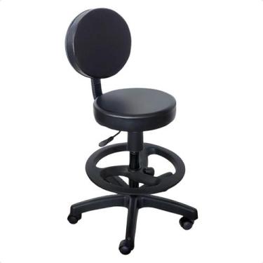 Imagem de Cadeira Mocho Giratória com Encosto Aro Regulagem de Altura - For-ty S