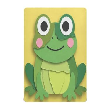 Imagem de SEHANY Lençol de berço de sapo fofo para meninos e meninas, macio, respirável, elástico, lençol com elástico padrão para bebês de 27 x 99 cm