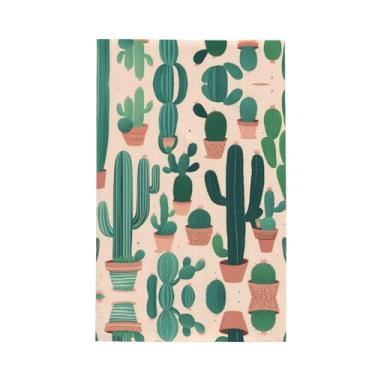 Imagem de XLLingL Toalhas de cozinha de waffle com estampa de cacto fofo, panos de prato de microfibra, para decoração e limpeza de cozinha - 1 peça