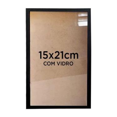 Imagem de Moldura Quadro Caixa 3cm A5 15x21cm Foto Poster Ilustração com Vidro -