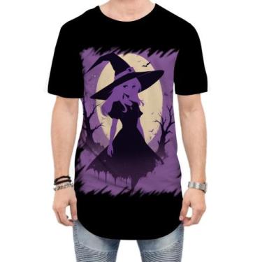 Imagem de Camiseta Longline Bruxa Halloween Púrpura Festa 5 - Kasubeck Store®, G