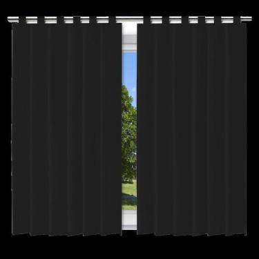 Imagem de Cortina Blackout Preto - 200x140cm - c/ alça p/ varão - Vida Pratika