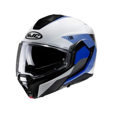 Imagem de Capacete Hjc I100 180 Beston Branco Azul E Cinza 61