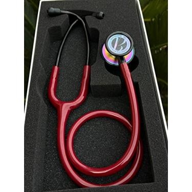 Imagem de Estetoscópio Bic Eternity III Vinho Rainbow Excelente Ausculta - Garantia de 5 anos