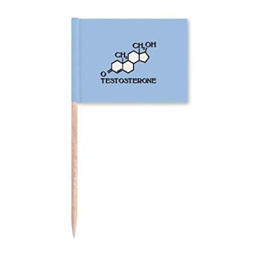 Imagem de Acabamento estrutura química moléculas hormonais para palito de dentes marcadores para decoração de festa