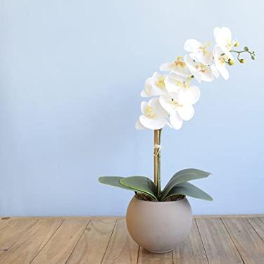 Imagem de Arranjo Orquídea de Silicone Branca no Vaso M Fendi | Formosinha