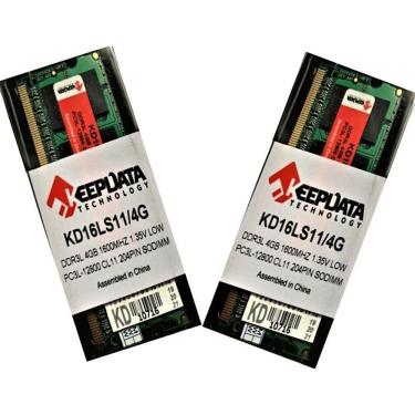 Imagem de 2 Módulos de Memória RAM PARA NOTEBOOK DDR3L 4GB 1600MHz PC3L-12800 204 Pinos SODIMM