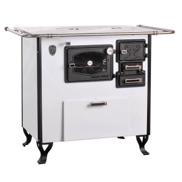 Imagem de Fogão A Lenha C Forninho C/cx Esq. Branco Fornos Pinhal N2