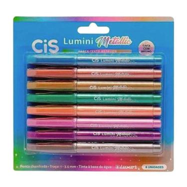 Imagem de Marca Texto Lumini Metálico com 8 Unidades Cis 48707